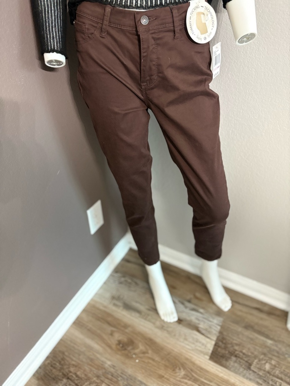 Women’s Brown Stretch Jeggings - Slim Fit